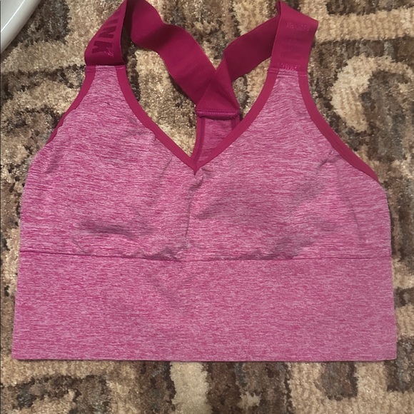 PINK Victoria's Secret Maroon Sports Bra - Picture 2 of 3